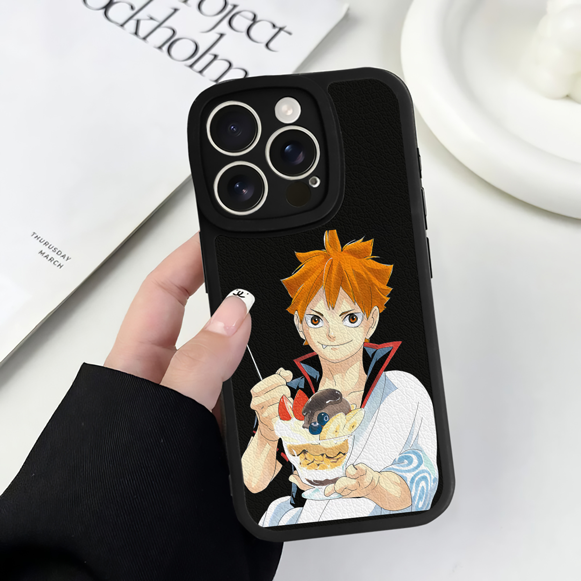 （画像用） ハイキュー!! Haikyu!! 【iPhone 16シリーズ対応】シリコンスマホケース（レザー調） 材質：シリコン